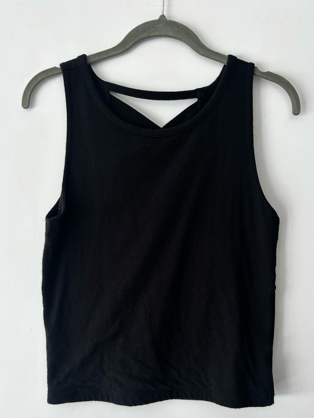 American Eagle Outfitters Black Tank Top with Back Strap Accent